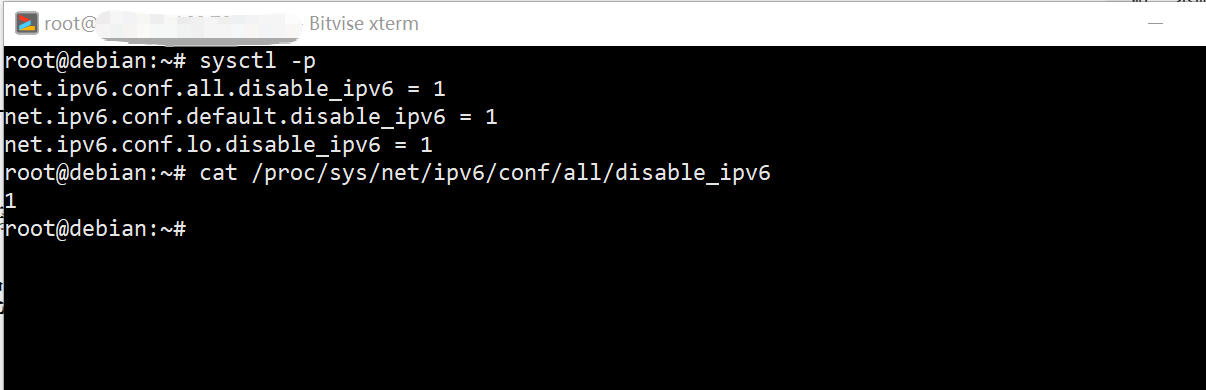 cat /proc/sys/net/ipv6/conf/all/disable_ipv6